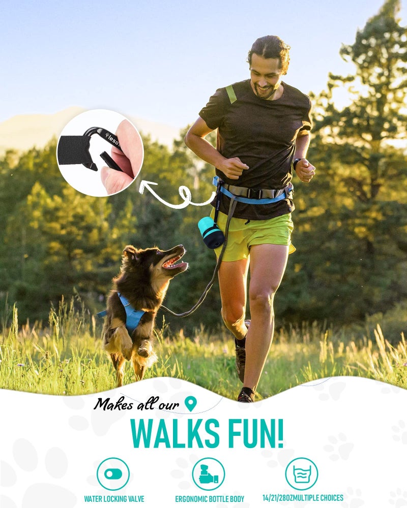 lesotc Dog Water Bottle, Portable Water Dispenser with Bowl, Leak Proof Pet Travel Squeeze Bottle, Puppy Essentials Dog Stuff Accessories for Outdoor Walking, Hiking, Camping - Image 3